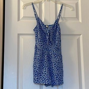 Blue floral romper